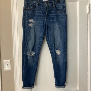 LOFT modern skinny distressed jeans, size 31/12